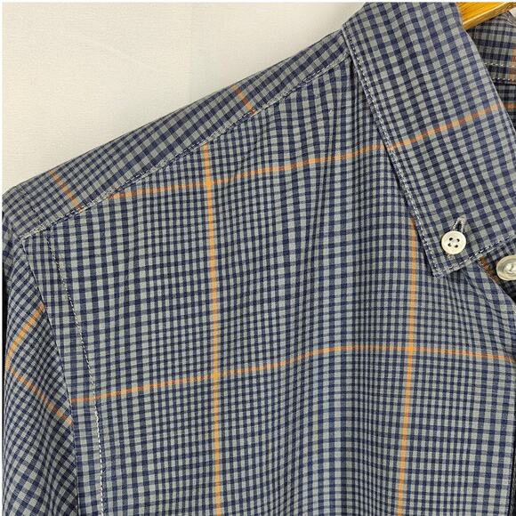 STEVEN ALAN MEN'S PREMIUM LIGHT BLUE GEOMETRIC DRESS SHIRT SIZE MEDIUM - Picture 3 of 10